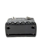 Dior Medium Lady Dior Zip Black Cannage Patent Leather Handbag — view 6