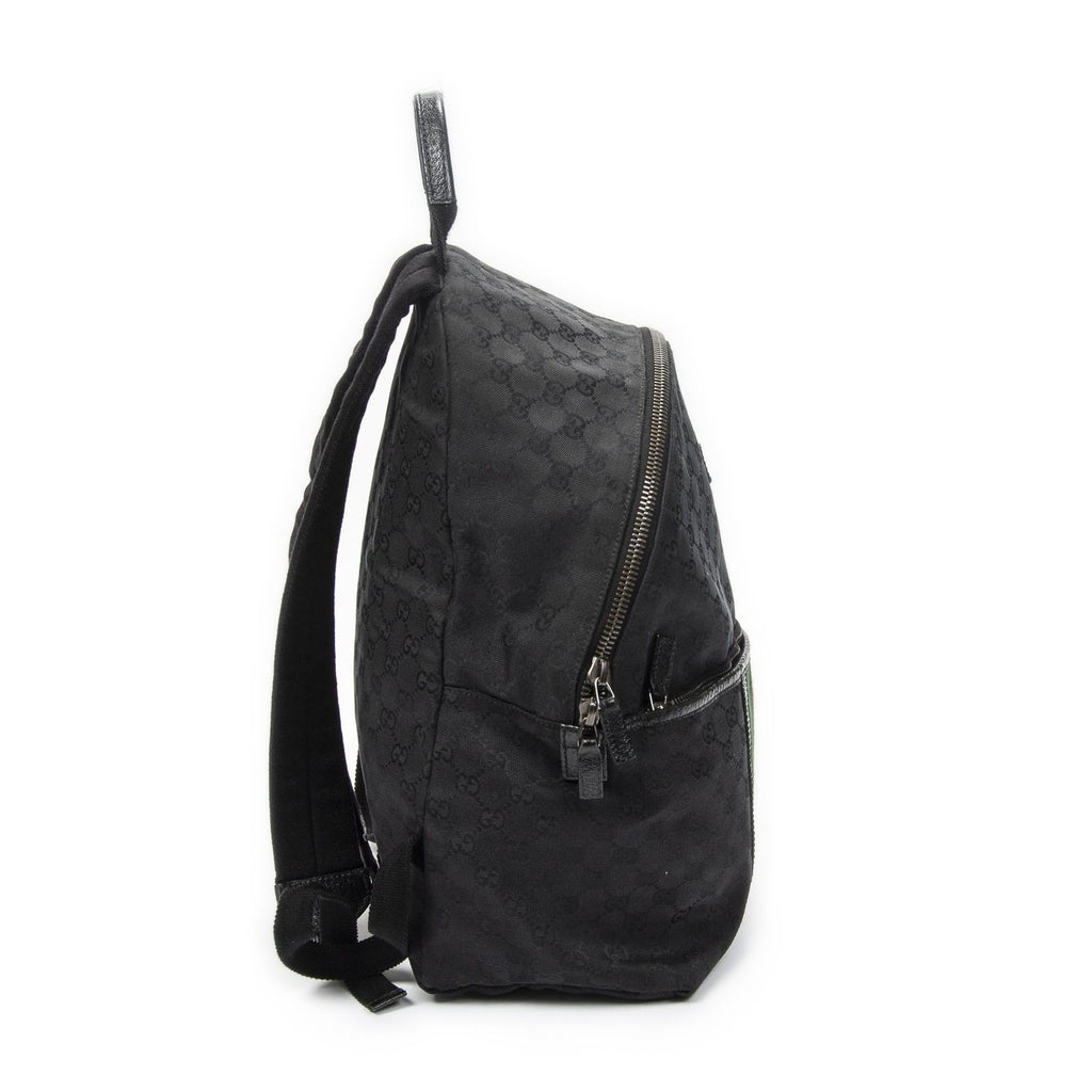 Gucci Web Backpack Black GG Canvas — view 4