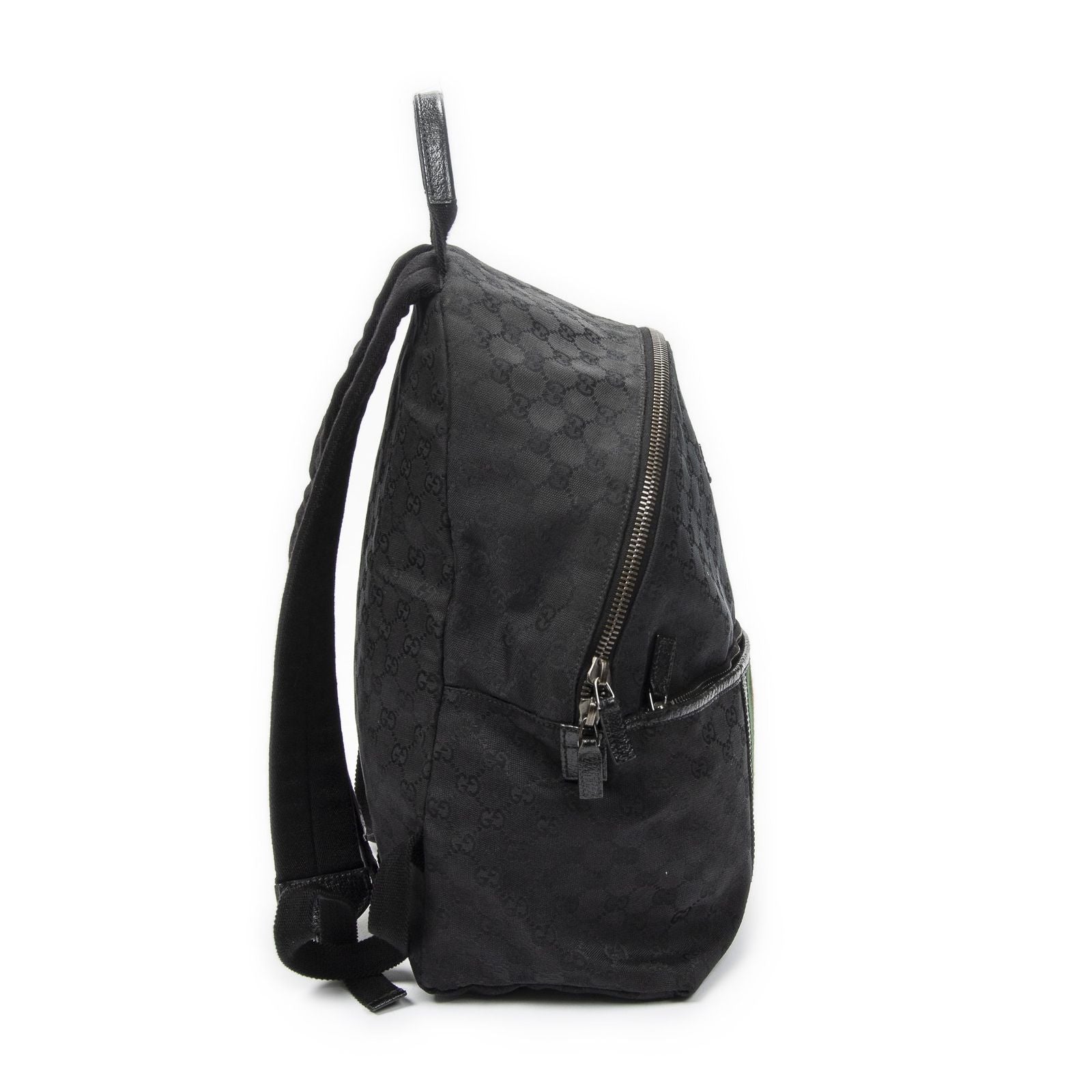 Gucci Web Backpack Black GG Canvas — view 4