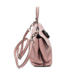 Gucci Small Bamboo Top Handle Flap Bag Pink Grain Calfskin Leather — view 4