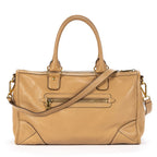 Prada Medium Bauletto Boston Light Brown Vitello Phoenix Shoulder Bag — view 5
