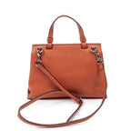 Gucci Small Bamboo Top Handle Flap Bag Orange Grain Calfskin Leather — view 5