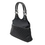 Gucci Medium Boy Black GG Canvas Shoulder Bag — view 2