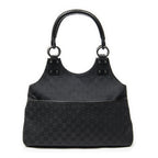 Gucci Medium Boy Black GG Canvas Shoulder Bag