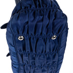Prada Zip Shopping Tote Navy Tessuto Gaufre Canvas — view 8