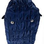 Prada Zip Shopping Tote Navy Tessuto Gaufre Canvas — view 7