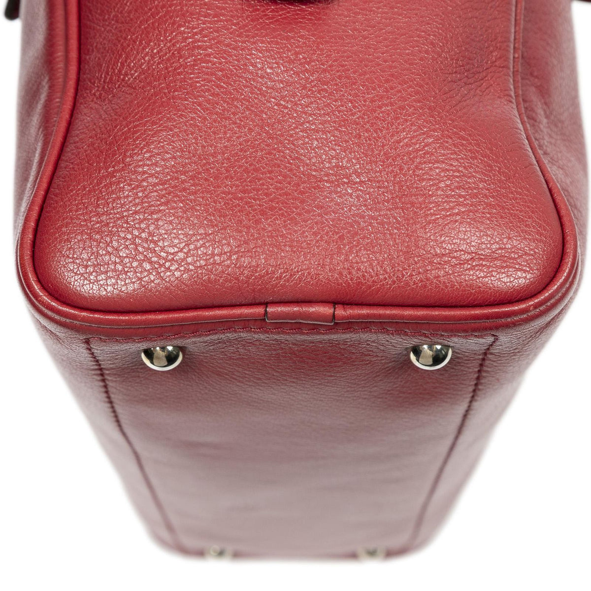 Loewe Small Heritage Boston Red Calfskin Leather Shoulder Bag — view 8