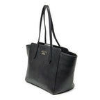 Gucci Small Swing Tote Black Grain Calfskin Leather — view 2