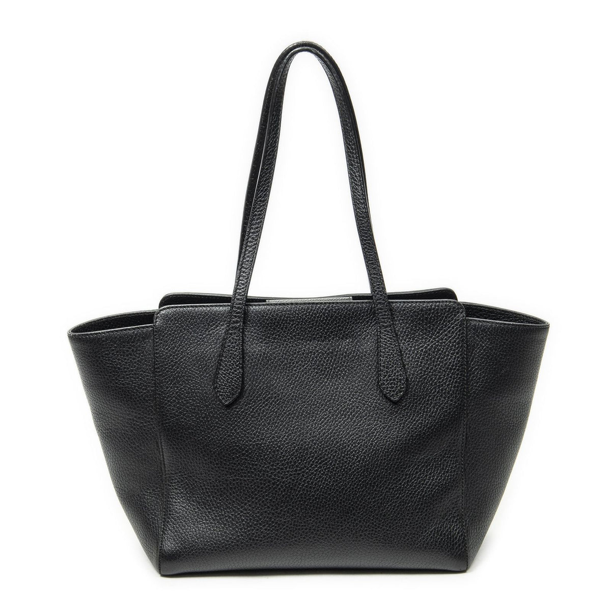 Gucci Small Swing Tote Black Grain Calfskin Leather — view 5