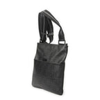 Fendi Zip Messenger Black Gray Resin Zucca Canvas — view 2