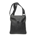 Fendi Zip Messenger Black Gray Resin Zucca Canvas