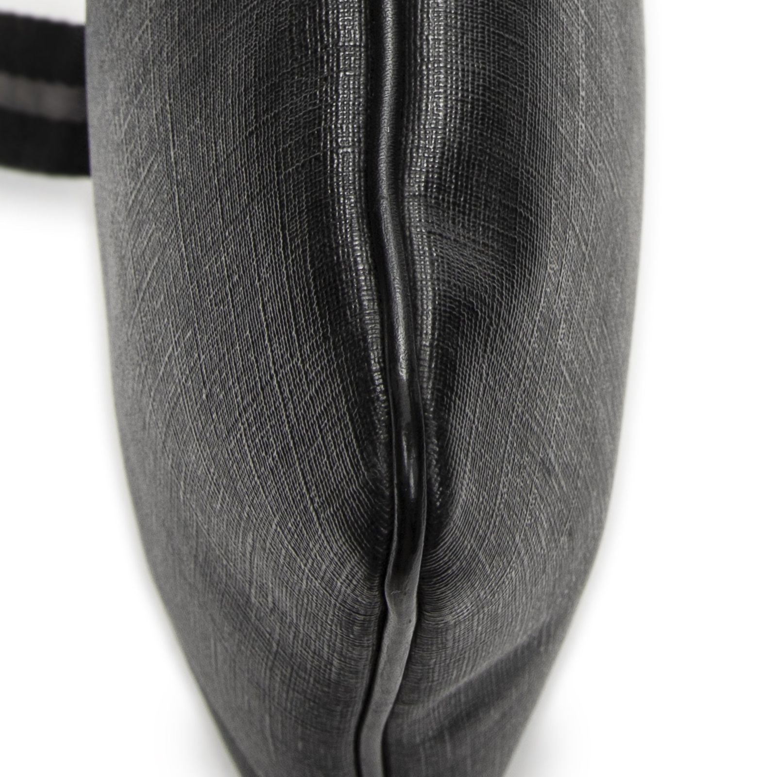 Fendi Zip Messenger Black Gray Resin Zucca Canvas — view 7