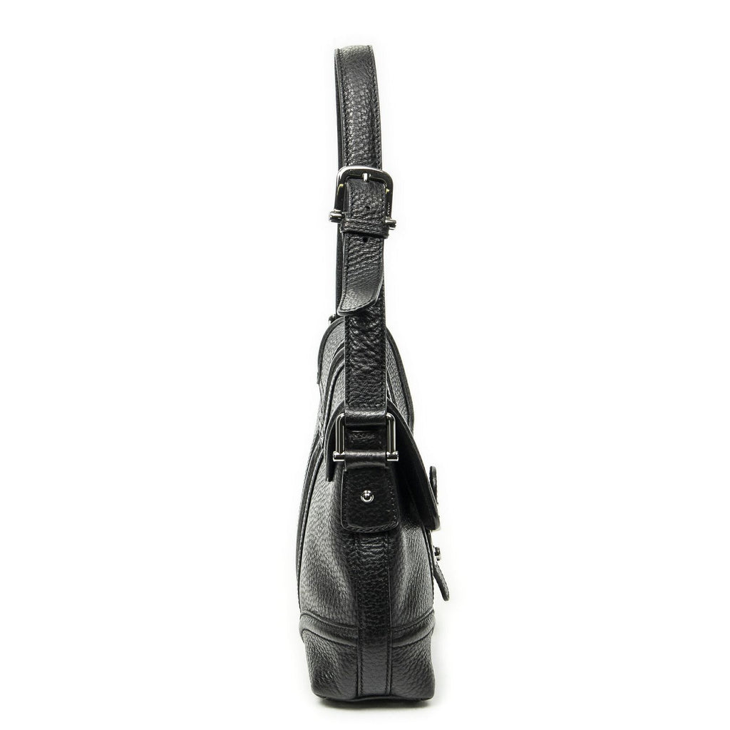 Gucci Web Treasure Flap Bag Black Grain Calfskin Leather — view 4