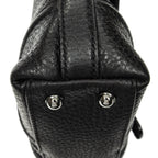 Gucci Web Treasure Flap Bag Black Grain Calfskin Leather — view 7