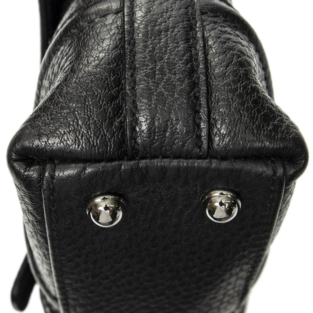 Gucci Web Treasure Flap Bag Black Grain Calfskin Leather — view 8