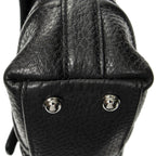 Gucci Web Treasure Flap Bag Black Grain Calfskin Leather — view 8