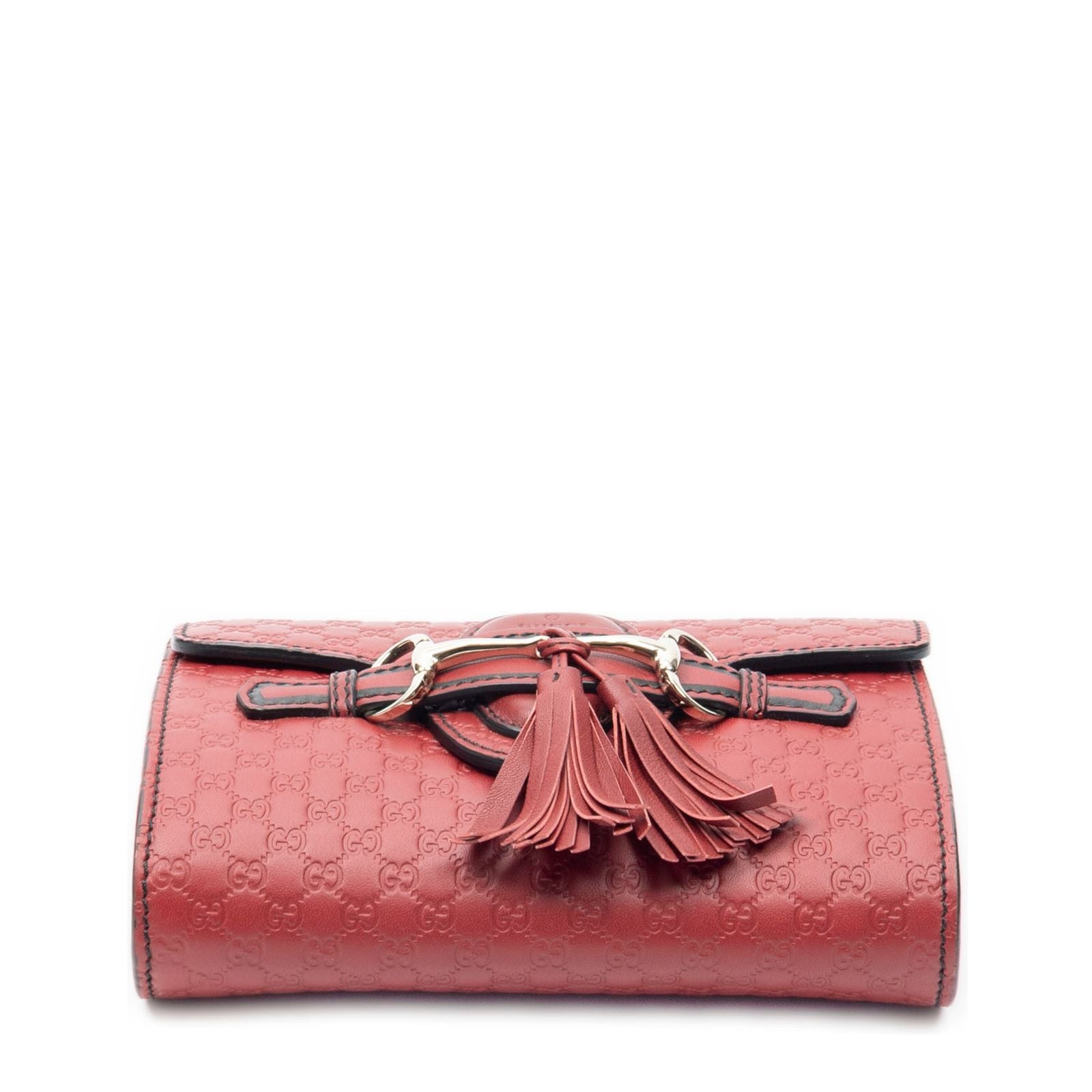 Gucci Small Emily Chain Bag Red Guccissima — view 6