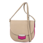 Celine Mini Bicolor Trotteur Cross Belt Bag Gray Pink Grain Calfskin Leather