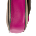 Celine Mini Bicolor Trotteur Cross Belt Bag Gray Pink Grain Calfskin Leather — view 8