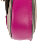 Celine Mini Bicolor Trotteur Cross Belt Bag Gray Pink Grain Calfskin Leather — view 7