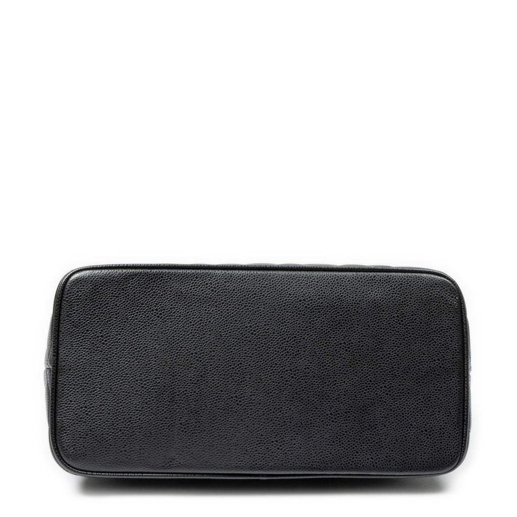 Chanel Timeless Medallion Tote Black Quilted Caviar Leather — view 6