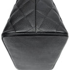 Chanel Timeless Medallion Tote Black Quilted Caviar Leather — view 7