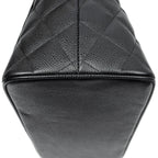 Chanel Timeless Medallion Tote Black Quilted Caviar Leather — view 8