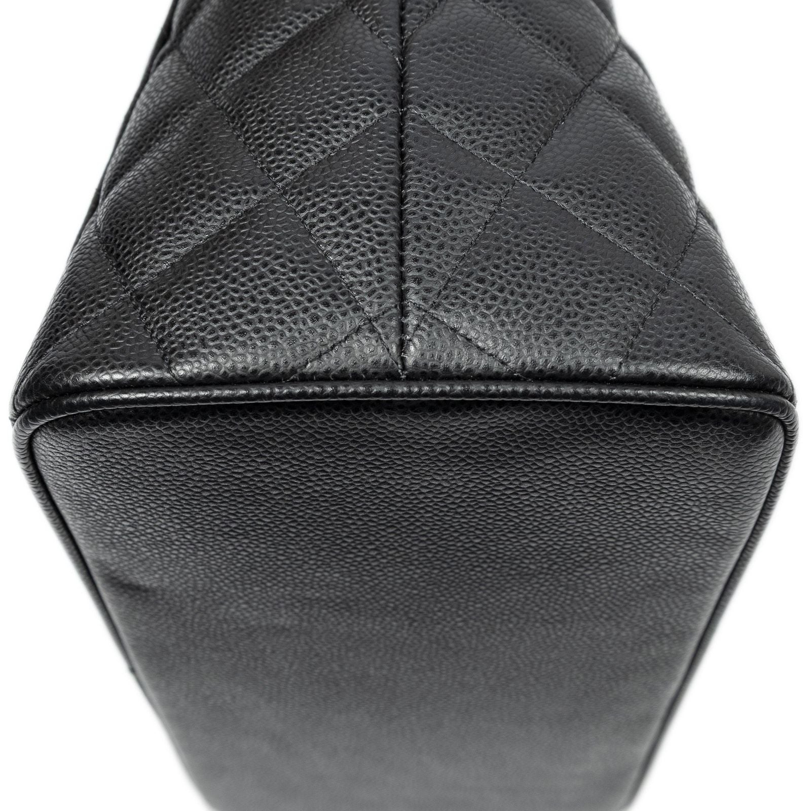 Chanel Timeless Medallion Tote Black Quilted Caviar Leather — view 8
