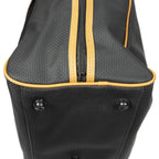 Saint Laurent Vintage Medium Travel Boston Black Tan Canvas Handbag — view 7