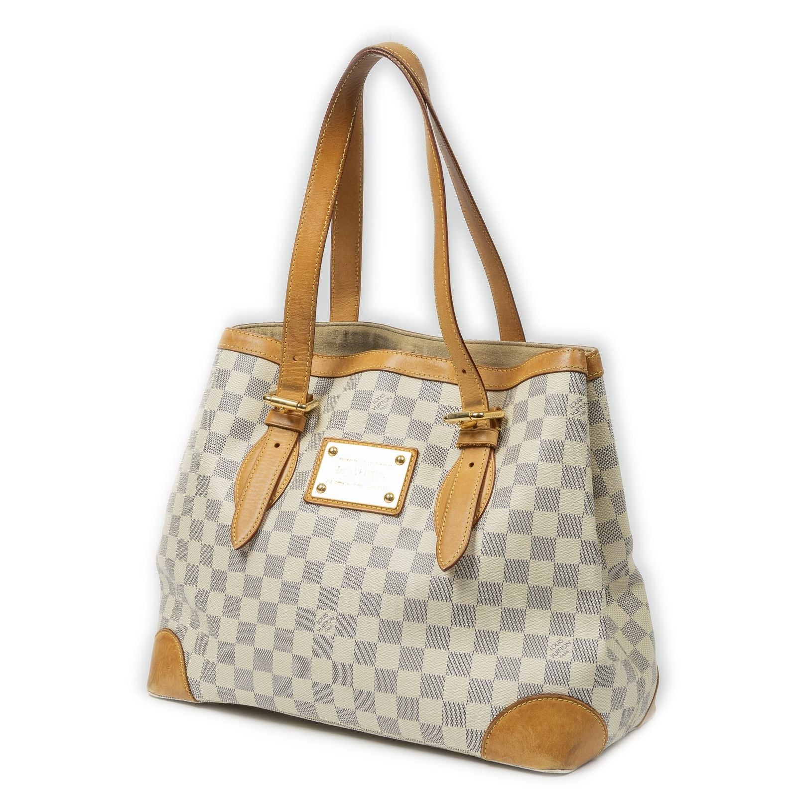 Louis Vuitton Hampstead Ivory Damier Azur Tote — view 2