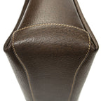 Gucci Vintage Flap Bag Top Handle Brown Grain Calfskin Leather — view 8