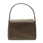 Gucci Vintage Flap Bag Top Handle Brown Grain Calfskin Leather — view 5