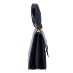 Gucci Vintage Flap Bag Navy Suede Leather — view 4