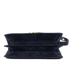 Gucci Vintage Flap Bag Navy Suede Leather — view 6