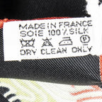 Hermes Scarf Black Red Gold Silk — view 5