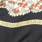 Hermes Scarf Black Red Gold Silk — view 4