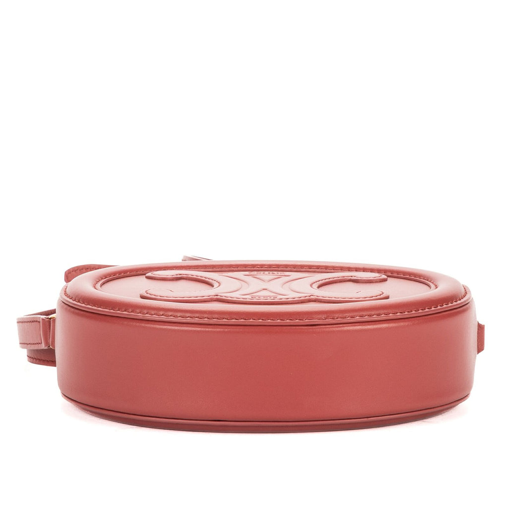 Celine Oval Triomphe Pink Calfskin Leather Shoulder Bag — view 6
