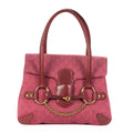Gucci Horsebit Chain Pink Guccissima Nylon Shoulder Bag