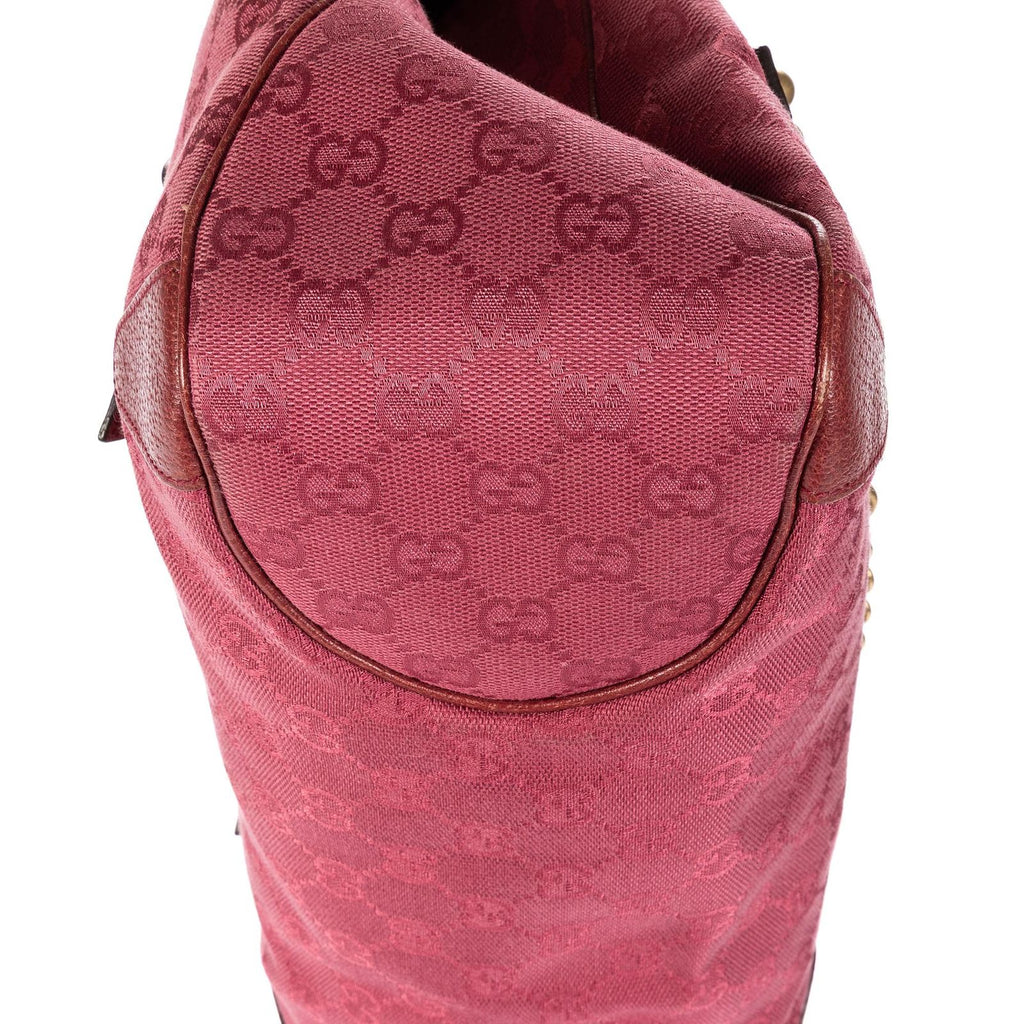 Gucci Horsebit Chain Pink Guccissima Nylon Shoulder Bag — view 7