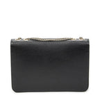 Gucci Small Interlocking G GG Chain Crossbody Black Grain Calfskin Leather — view 5