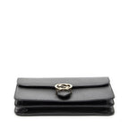 Gucci Small Interlocking G GG Chain Crossbody Black Grain Calfskin Leather — view 6