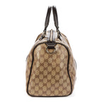Gucci Crystal Boston Bag Beige Dark Brown Guccissima Leather — view 3