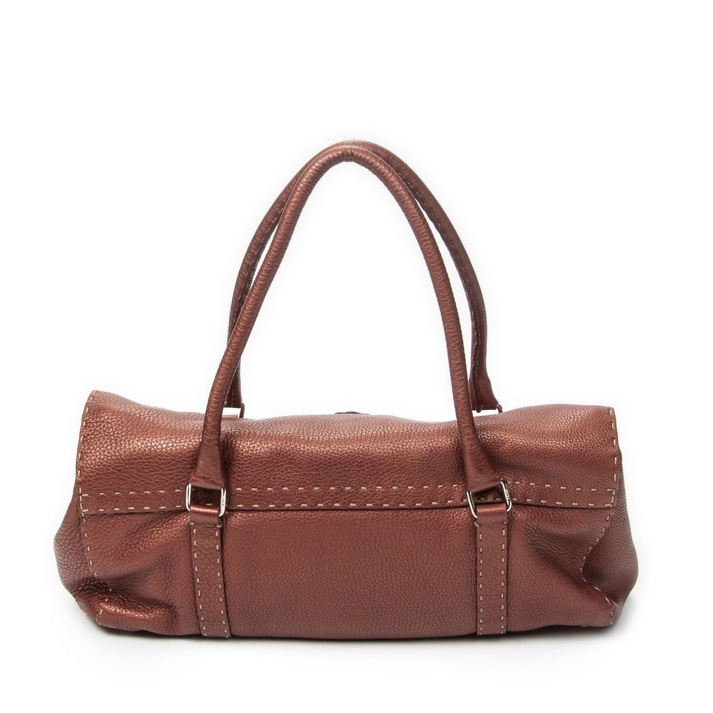 Fendi Selleria Linda Tote Terracotta Leather — view 5