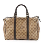 Gucci Crystal Boston Bag Beige Dark Brown Guccissima Leather — view 5