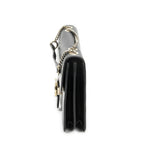 Gucci Small Interlocking G GG Chain Crossbody Black Grain Calfskin Leather — view 3