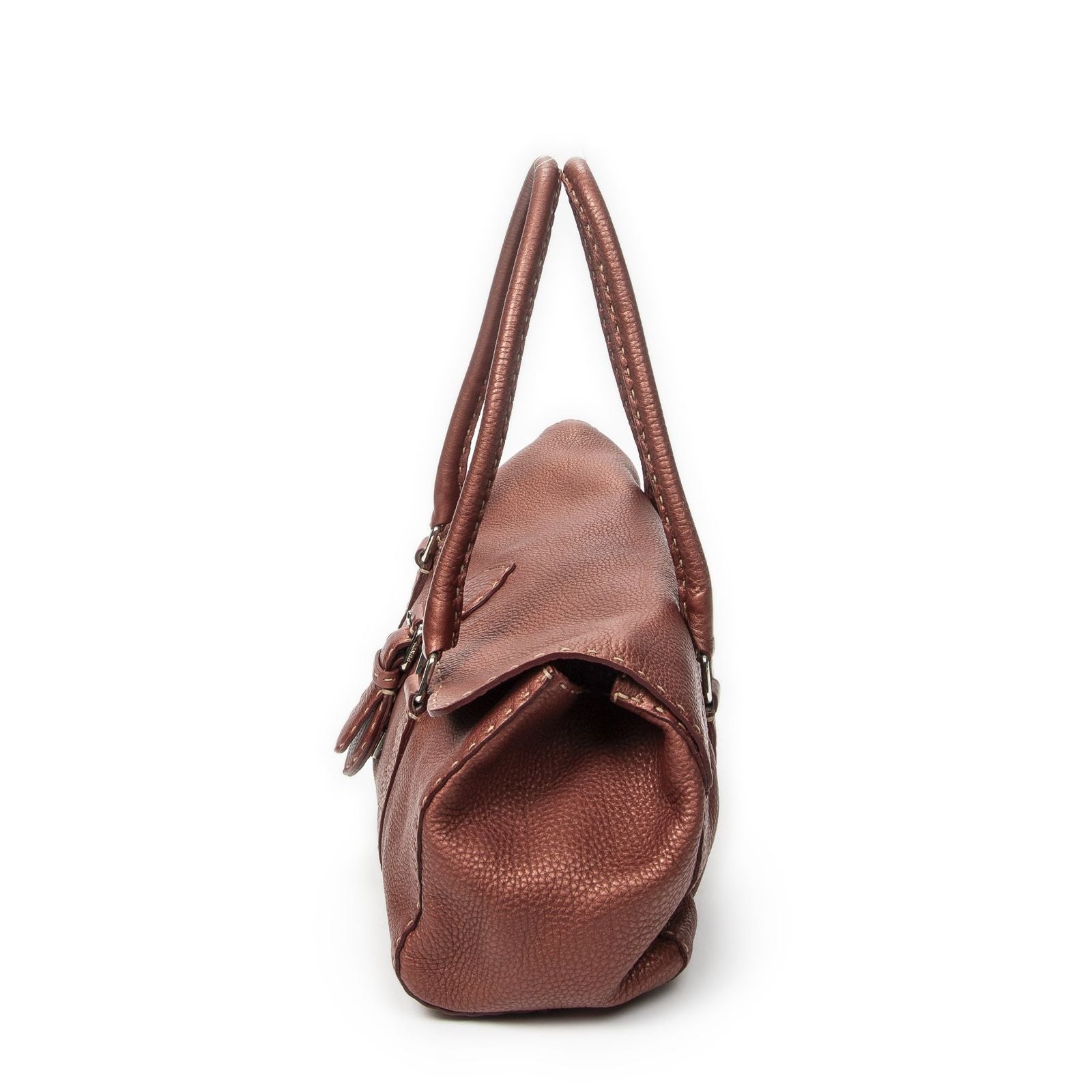 Fendi Selleria Linda Tote Terracotta Leather — view 3