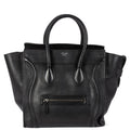 Celine Mini Luggage Bag Black Grain Calfskin Leather