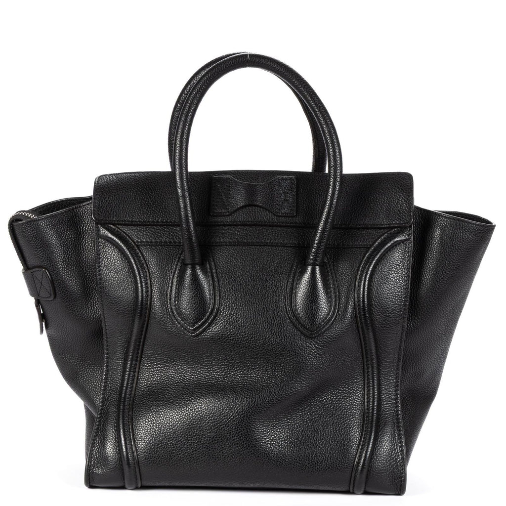 Celine Mini Luggage Bag Black Grain Calfskin Leather — view 5