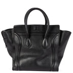 Celine Mini Luggage Bag Black Grain Calfskin Leather — view 5