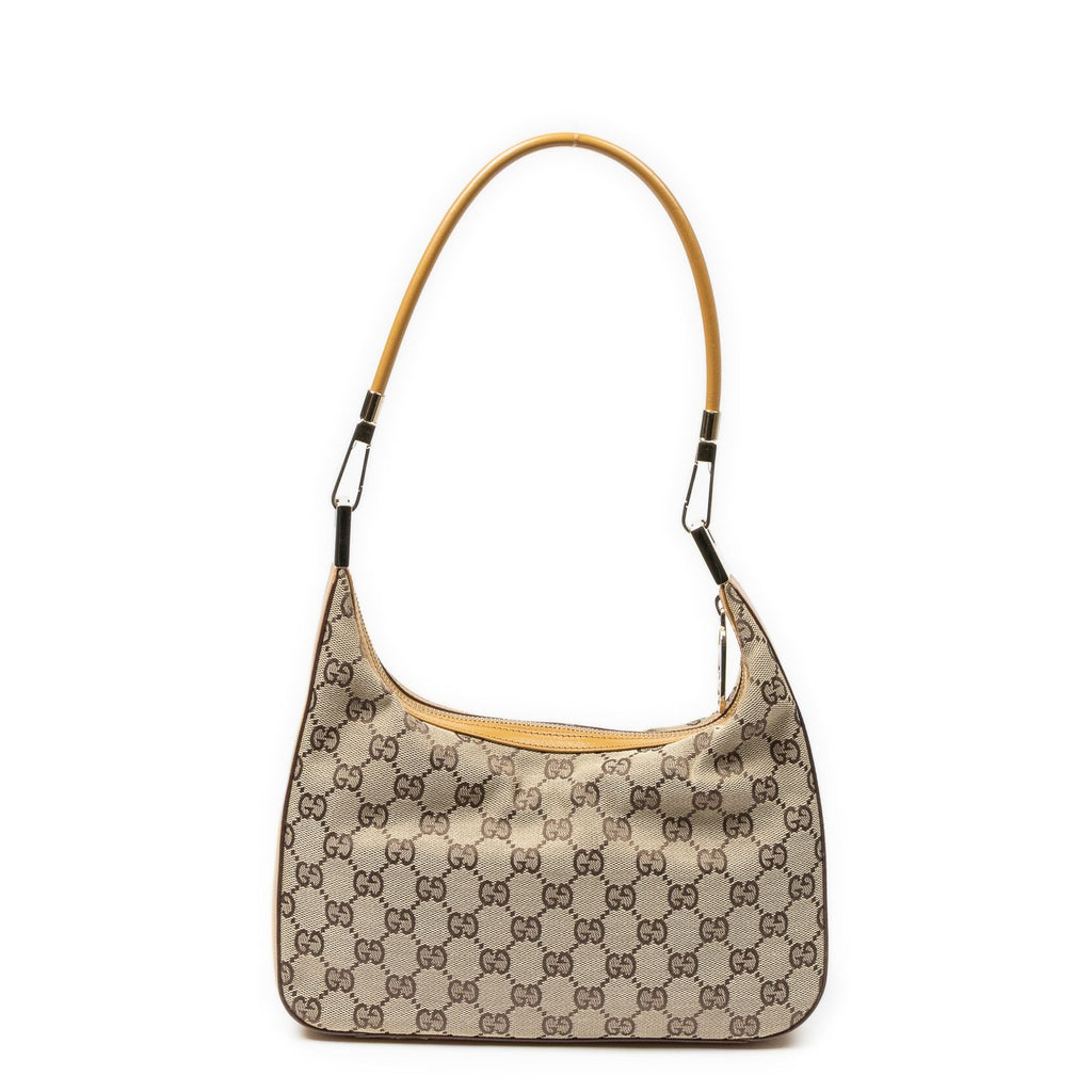 Gucci Shoulder Zip Hobo Beige Tan GG Canvas — view 5